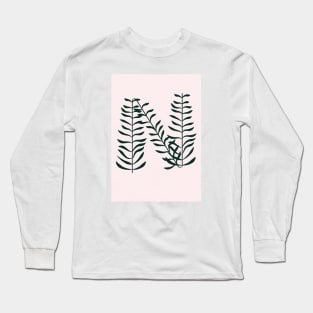 Alphabet N Botanical Long Sleeve T-Shirt